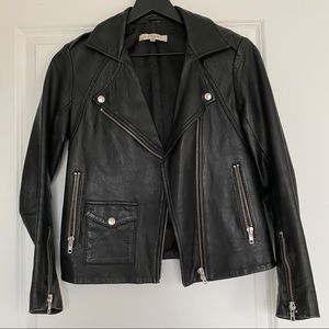 Sandro Leather Jacket Black